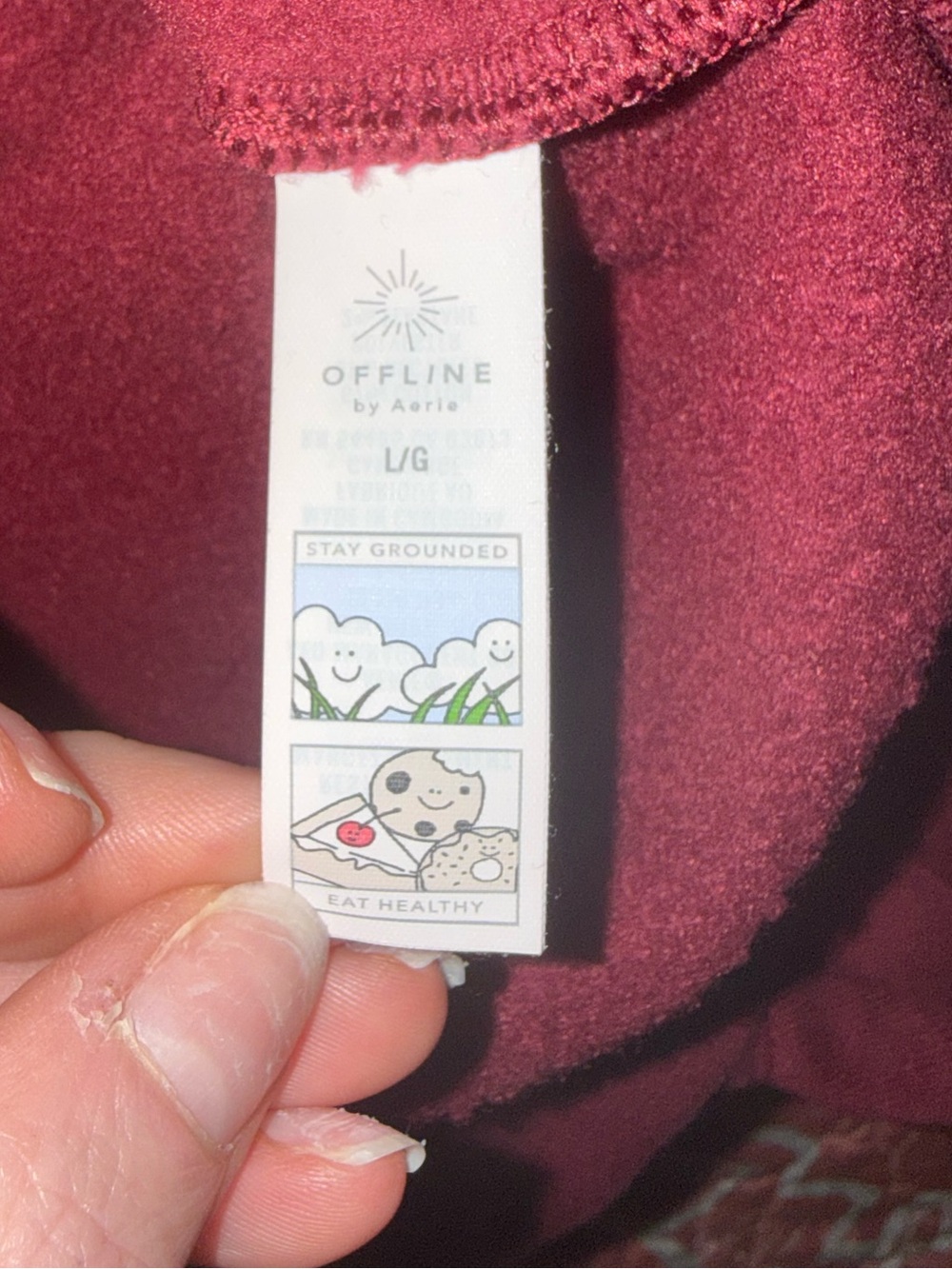aerie Deep Burgundy Oversized Crew Sweatshirt - Picture 12 of 13